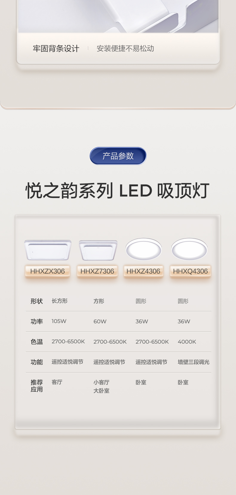 Panasonic 松下 悦之韵系列 遥控LED吸顶灯 长方灯 图16