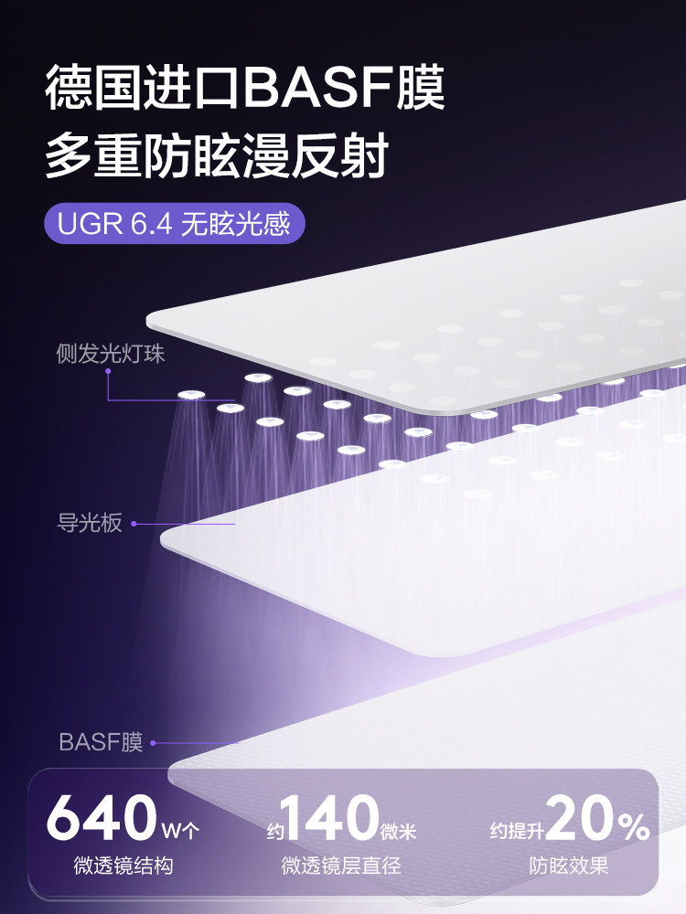 Panasonic Eye-Protecting Purple Light Street Lamp, Study-Specific Desk Lamp, Children's Reading Piano Lamp, Vertical Full-Spectrum Floor Lamp