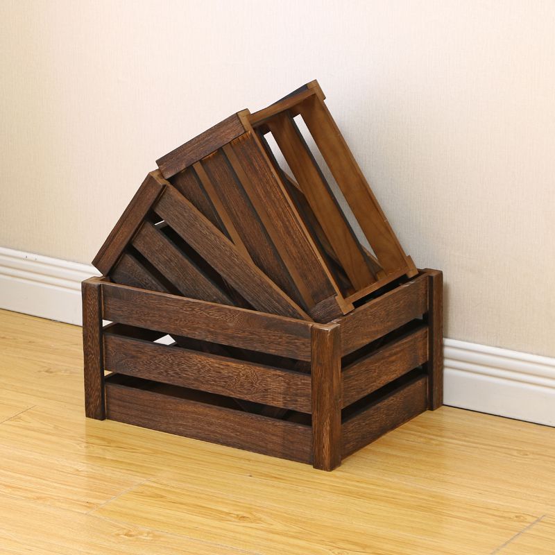 Solid wood containing box containing box retro to make old wooden box shooting shadow prop Wooden Box Supermarket display decorated wood strips box