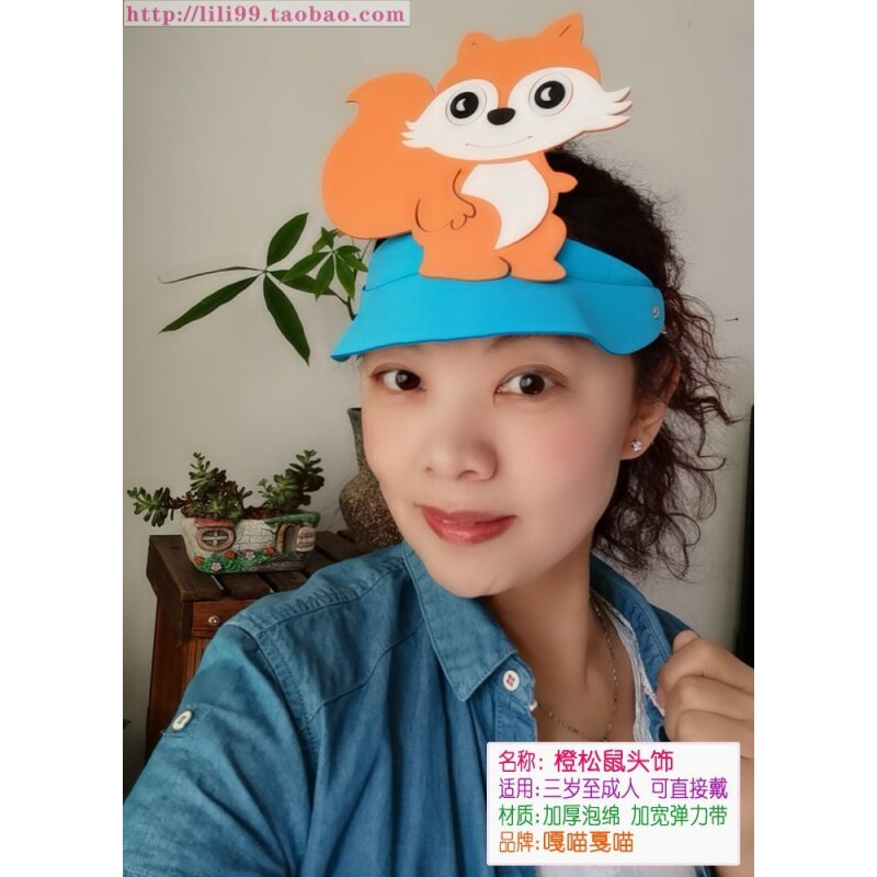 Children's performance props Halloween little pony over river hats pony heads adorned with old scallopers hooded squirrels