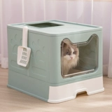 Полностью закрытая кошачья песчаная горшка -в типе туалетные принадлежности для кошачьего туалета дезодорант -стиль кошачий кошачий песчаный кастрюль Бесплатый большой кошачий дерьмо бассейн