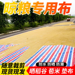 Three-Color Striped Waterproof Tarpaulin, Wear-Resistant and Thickened, Special Cloth for Drying Grain, Red, White, and Blue Plastic Tarpaulin, Rainproof Cloth, Floral Oilcloth
