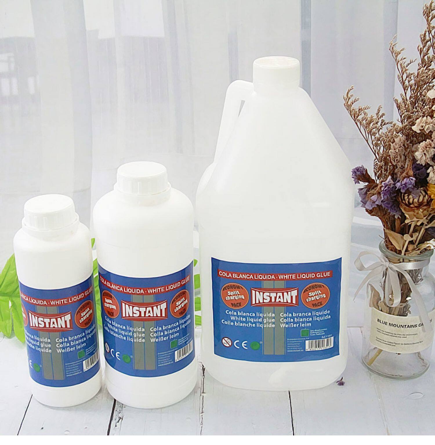 Пластилин instant西班牙白胶白乳胶透明液体胶史莱姆大瓶桶起泡胶水材料