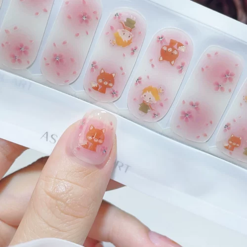 Мультяшные наклейки для ногтей для маникюра, милые накладные ногти, гель-лак для ногтей, коллекция 2023