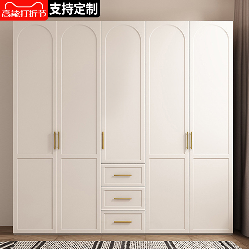 Full solid wood wardrobe Home Bedroom 60cm Deep small family Type free of installation Children's rental room with desk integrated-Taobao