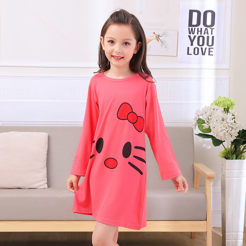 Female Treasure Sleepwear Long Sleeve Spring Girl Autumn Pure Cotton Pyjamas Children Great Boy Cute Cartoon 2-14