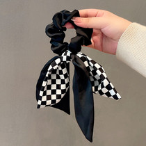 Head flower 2021 New advanced butterfly knot rear brain spoon Zama tail Han version Hair Rope Gig Bird G High-end Hair Accessories