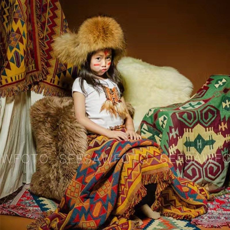 Dongba in tapestry bedroom net red room photo background fabric sofa towel sofa mat casual blanket