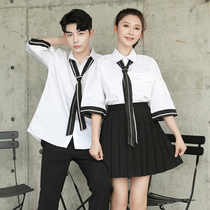 Summer students white shirts womens loose feelings college style junior high school graduation season Girls graduation skirts