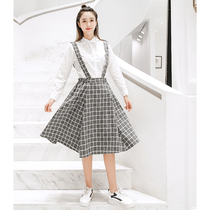 Class suit autumn suit Korean school uniform suit college style male and female student uniform sports dress grid skirt