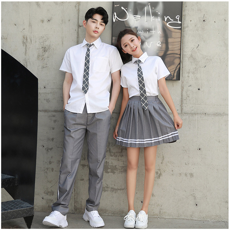 School Uniform Suit College Wind Elementary School High School High School High School Junior High School Junior High School Junior High School Junior High School White Lining Grey Plexant Skirt Chorus Served summer
