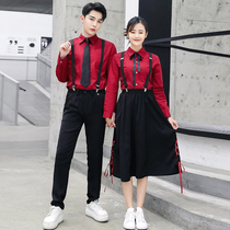 Junior high school students graduation class suit college style Japanese sports meeting school uniform recitation chorus dress summer
