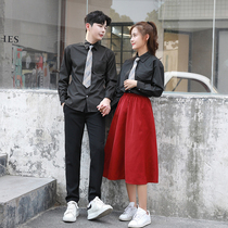 School uniform set college style Korean junior high school student class uniform autumn Korean version of tide loose student uniform dress