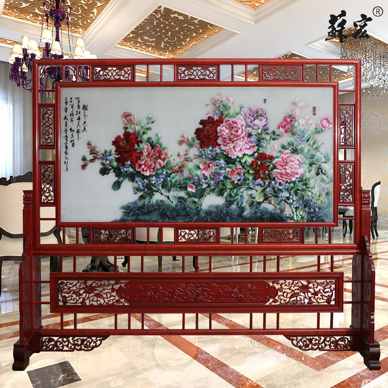 Suhong double-sided embroidery national skinny corporate lobby company double-sided embroidery ground screen