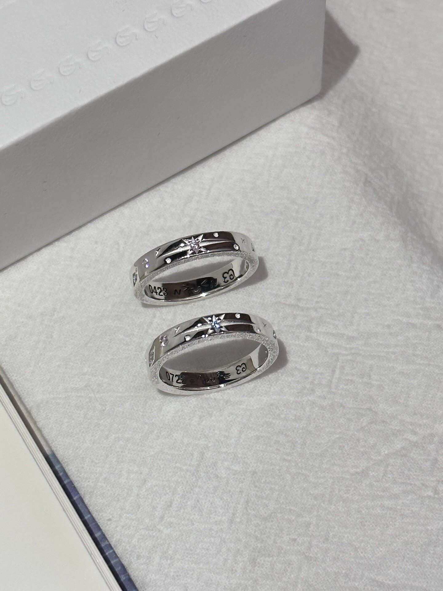 Bell custom/fish to star couple ring s925 sterling silver closed ring anniversary gift for girlfriend