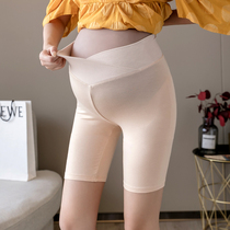 Pregnant womens safety pants thin pregnancy anti-light low waist belly Mordale five-point bottom pants pregnant women summer clothes