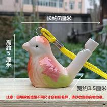 New style bird whistle with rope ceramic water bird whistle tourist attraction toy park street stall school prize gift