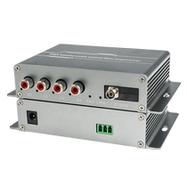 封倾 4路单向音频光端机莲花头四口转光纤延长收发器 双向rs485232数据单纤fc sc lc可定制3 5mm6 5凤