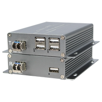 Fengqing 4-port usb20 optical fiber extension transmitter single-mode 5 kilometers multi-mode 550 meters LC FC SC transmitter camera printer keyboard mouse card reader U disk touch