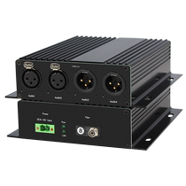 Fengqing 2-way two-way XLR audio optical transceiver broadcast-level balanced no-noise two-way forward and reverse optical fiber transceiver XLR optical extender 24Bit single fiber FC SC LC