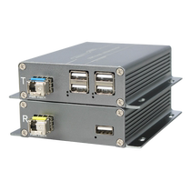 Fengqing 4-port USB2 0 optical transceiver fiber optic extender photoelectric converter camera printer keyboard mouse card reader USB disk touch screen USB to single-mode single-double fiber LC no delay