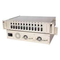 Feng Qing Telecom-grade aluminum alloy 16-slot dual power supply 2U card-type fiber optic transceiver rack 100M Gigabit network optical transceiver centralized power supply card 1000M photoelectric converter rack