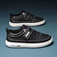 Детская спортивная обувь для мальчиков, кроссовки для кожаной обуви в английском стиле, туфли для черной кожи, из натуральной кожи, 2024 года, подходит для подростков, в британском стиле