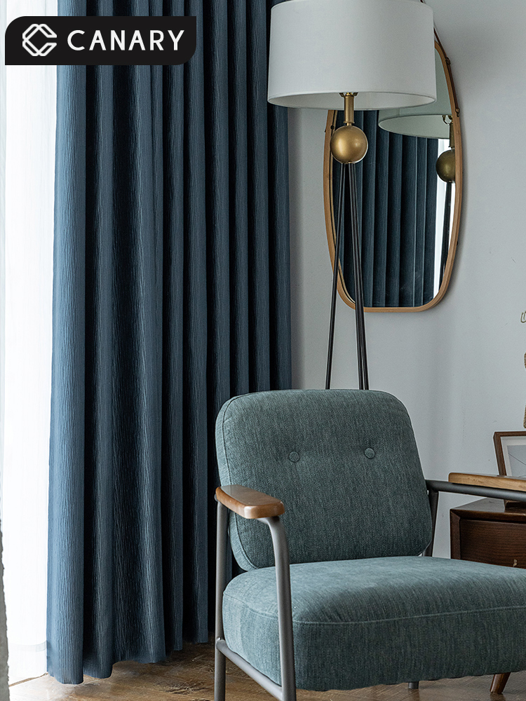 High-end light luxury simple Nordic high-precision curtains finished high-end atmospheric living room bedroom full shading sunscreen heat insulation