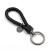 Car Woven Keychain Men's High-End Genuine Leather Car Key Pendant Women's Exquisite Key Chain Ornament Bv Key Ring