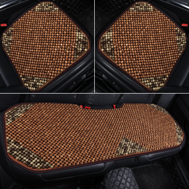 Wood Bead Car Cushion single sheet No backrest Summer Three sets of breathable cool mat front single seat cushion Bodhi cushion Bodhi cushion