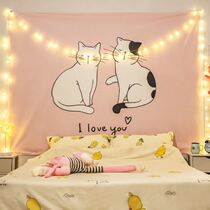 Wall background cloth Bedroom cozy wallpaper canvas hanging cloth Girl Hearts Adorable Dorm Bed headboard Decorative Wall Cloth Sun