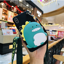 Small dinosaur zero wallet suitable for Huawei mate30 mobile phone shell 30pro slanted satchel mate20x protective sleeve cute fun cartoon mate20 por shell mt