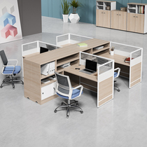 Finance desk Office desk and chair combination Staff desk Staff card seat Screen partition with side cabinet Office desk