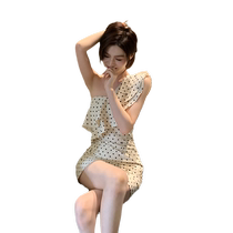 French ruffled sexy dress light and mature style polka-dot hip-hugging short skirt 2024 summer new womens clothing