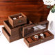 High-end wood grain leather watch box jewelry storage box