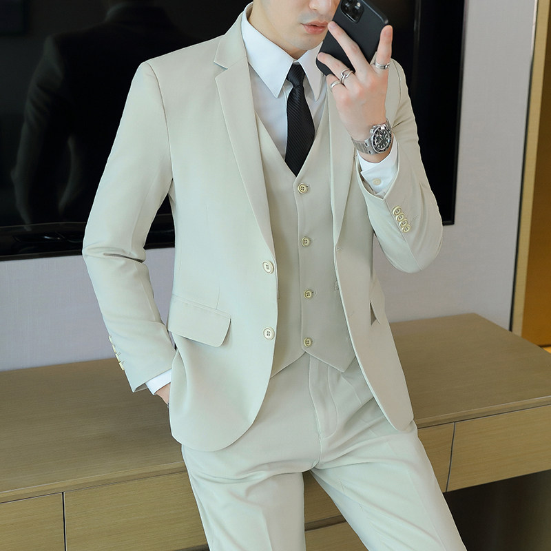 Korean style slim-fit suit set: the top choice for groomsmen and wedding  attire? in-depth