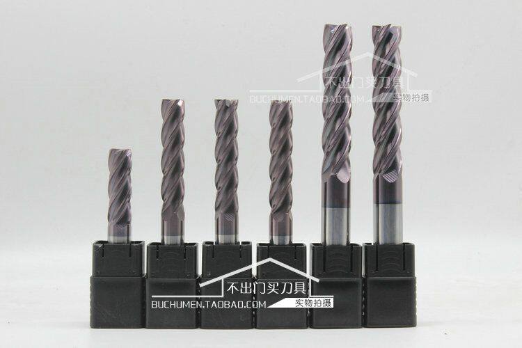 55 degrees lengthened tungsten milling cutter 4-20100L150L200 milling cutter four - edged square - edged tungsten knife tungsten knife is ultra - long