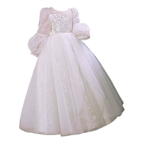 Детское элегантное элитное платье девочки цветочницы, наряд маленькой принцессы, наряд для музыкальных выступлений, костюм, подарок на день рождения