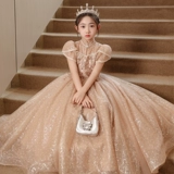 Элегантное элитное платье, летний наряд маленькой принцессы, наряд для музыкальных выступлений, детский костюм, подарок на день рождения