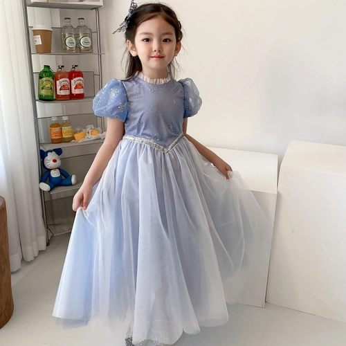 Летний наряд маленькой принцессы, платье, юбка на девочку, костюм, «Холодное сердце», в западном стиле