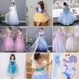 Летний наряд маленькой принцессы, платье, юбка на девочку, костюм, «Холодное сердце», в западном стиле