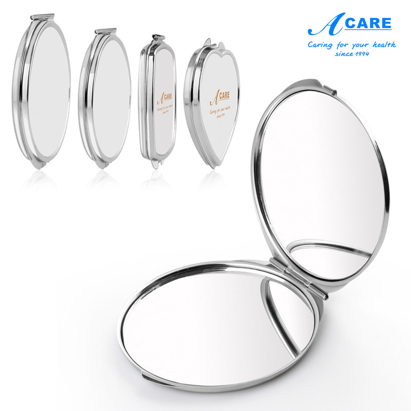 Acare double-sided mirror cute girl portable makeup mirror small portable folding dormitory student hand-held makeup mirror