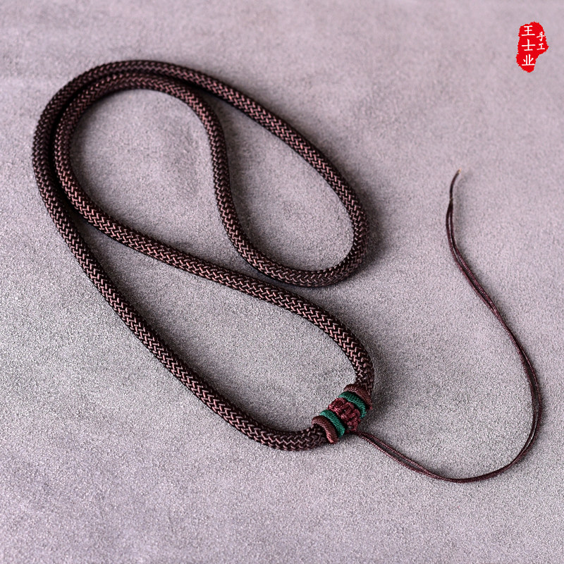 Men's plus coarse trekker head pendant pendant rope necklace rope handwoven jade peter stone's black pendant rope upscale