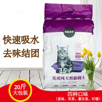 Premier Longyu bentonite litter 10kg deodorizing absorbent clean lemon apple flavor cat supplies