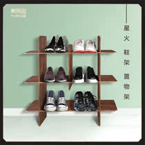 Spark solid wood shoe rack floor rack simple style high color value practical beauty House