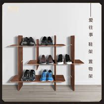 Love the past solid wood shoe rack floor shelf simple style high value practical beauty