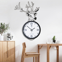 Modern simple personality decoration mute clock Nordic deer fashion art living room creative wall clock home wall watch