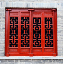 Wooden windows to open custom new Chinese retro antique doors and windows solid wood grate hollow partition Dongyang wood carved flower windows