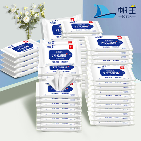 Fanwang 75% alcohol disinfectant wipes 10 packs of 100 pumps portable sanitary hand wipes