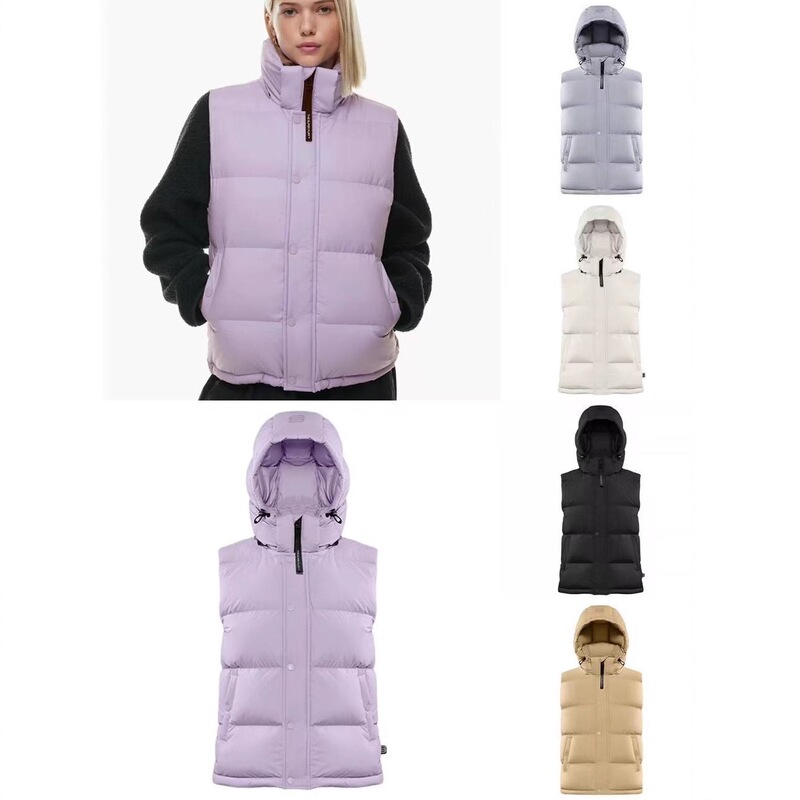 Aritzia Warm Goose down Vest for Women, Hooded Warm Zipper Vest Jacket, Available in Multiple Colors Aritzia Warm Goose down Vest for Women, Hooded Warm Zipper Vest Jacket, Available in Multiple Colors